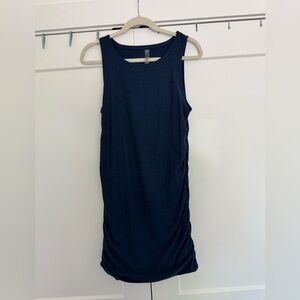 Beyond Yoga Featherweight Gather Mini Dress - Nocturnal Navy / L